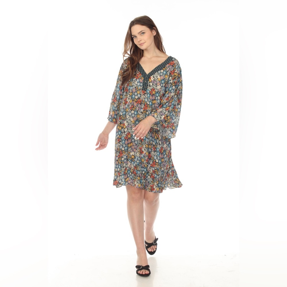 Johnny Was Divina Floral-Print Tunic Dress boho chic flirty feminine